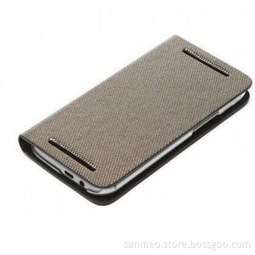 Luxury Leather Wallet Mobile Phone Case with Card Slot, for HTC One M8 Perfectly Fits the Shape
